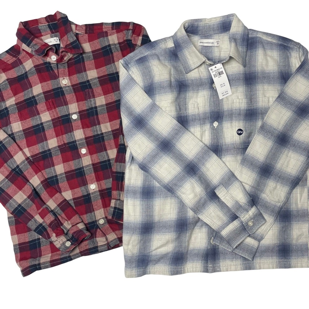 Abercrombie & Fitch Kids Flannel Shirt Bundle Boys 13/14